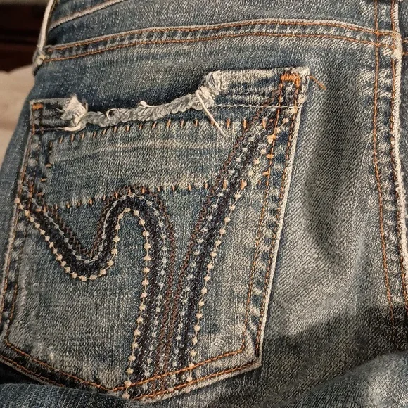 Citizens Of Humanity Boho Number 111 Stretch Low Waist Bootcut Jeans Size 27 - Picture 6 of 9